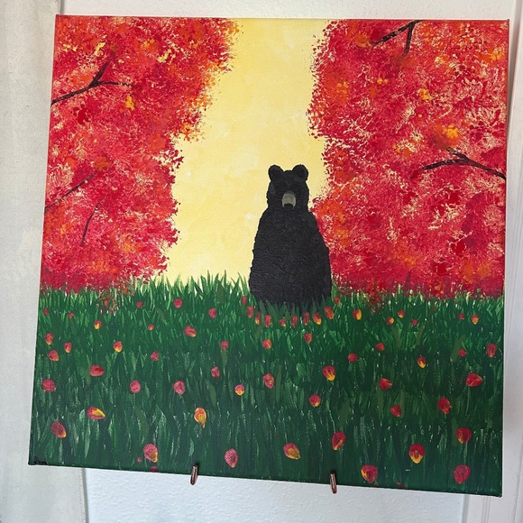 Beary fall wrapped canvas - Picture 2 of 3